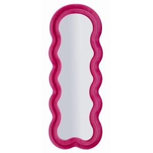 Espejo de pared con marco de terciopelo fucsia cm 60x4x160