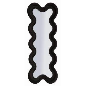 Espejo de pared con marco de terciopelo negro cm 58x4x160