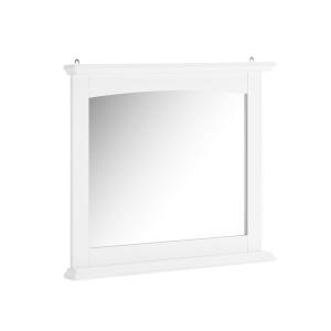Espejo de pared con un estante blanco 60x6x53.5cm moderno