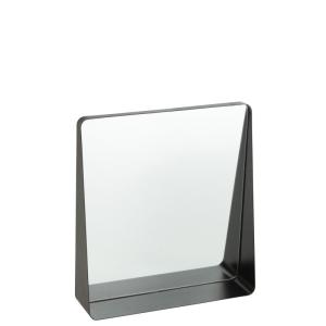Espejo de pared cuadrado de metal negro 38x9x41cm