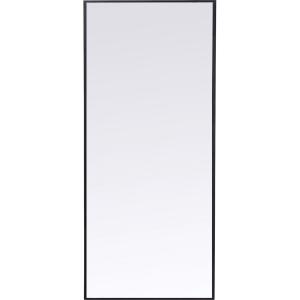 Espejo de pared de aluminio laqueado negro 180x60cm