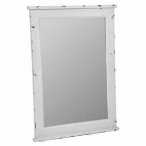 Espejo de pared de madera blanco 50x4x70h cm