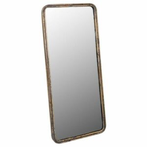 Espejo de pared de metal Dorado 33x3x72h cm