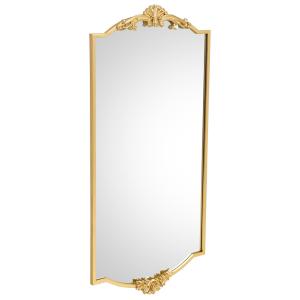 Espejo de pared de metal dorado 50x107x3