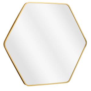 Espejo de pared de metal oro 80x71