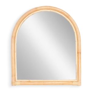 Espejo de pared de ratán forma ventana arco 48x55 cm