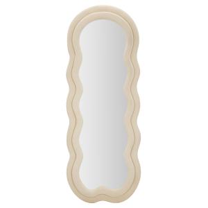 Espejo de pared de terciopelo beige cm 60x4x160