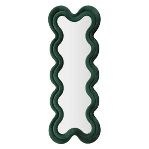 Espejo de pared de terciopelo verde cm 58x4x160