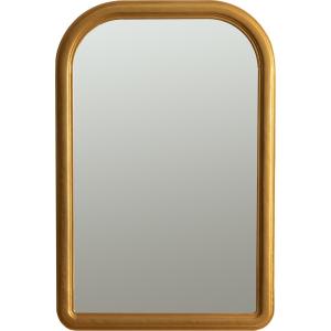 Espejo de pared efecto madera dorado 60 x 90 cm