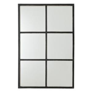 Espejo de pared madera negro 90 cm x 60 cm