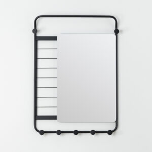 Espejo de pared rectangular estilo escandinavo negro 70 x 50