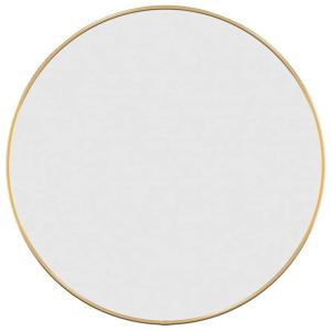 Espejo de pared redondo vidrio dorado 50 cm