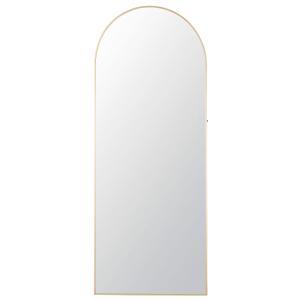 Espejo de pie con arco en aluminio dorado, 80x197 cm
