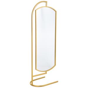 Espejo de pie de metal dorado 62x40x162
