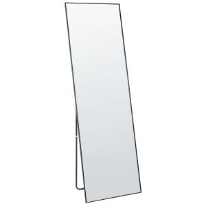 Espejo de pie de metal negro 156x50