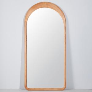Espejo de pie en arco, madera de hevea, 90x190 cm