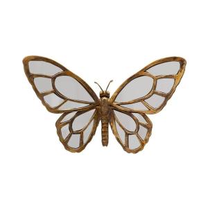 Espejo de resina dorada