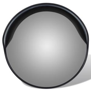 Espejo de tráfico convexo plástico negro 30 cm