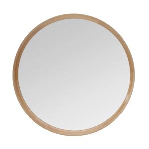 Espejo decorativo de madera de roble claro H80