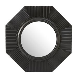 Espejo decorativo de metal negro 75x75