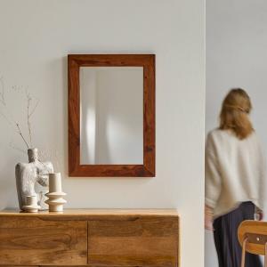 Espejo decorativo en palisandro macizo 70x50 cm