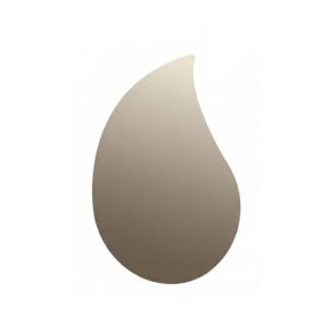 Espejo dorado en forma de lágrima de 90 x 62 cm