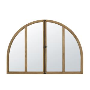 Espejo en arco tipo vidriera con marco de madera de pino 14…