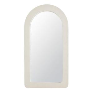 Espejo grande aqueado blanco efecto granulado 99x190 cm