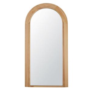 Espejo grande arqueado de madera de hevea 80x159 cm