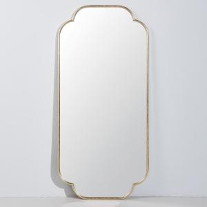 Espejo grande desestructurado de metal dorado 70x150 cm