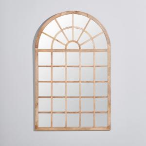 Espejo grande estilo ventana, madera de mango, 100x159 cm