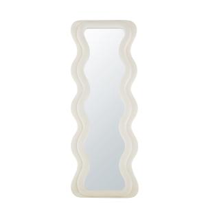 Espejo grande festoneado blanco 58x161 cm
