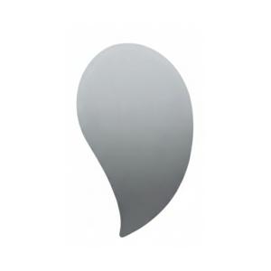 Espejo gris en forma de lágrima de 90 x 62 cm de alto
