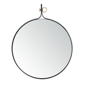 Espejo hierro & vidrio & mdf en negro, 75 x 70 x 10 cm