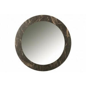 Espejo impreso mármol mdf/cristal marrón oscuro alt. 80 cm