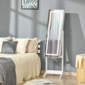 Espejo joyero de pie 46x36.5x151.5 cm blanco