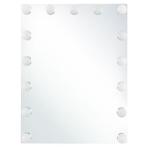 Espejo led de baño de metal plateado 50x40