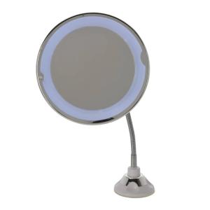 Espejo led de polipropileno gris ø20,2x40cm