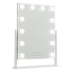 Espejo maquillaje 12 led metal 36,5x47,5x7,5cm blanco