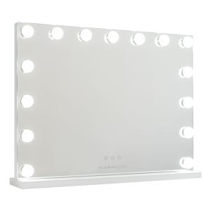 Espejo maquillaje con luz 15 led metal 58x43x12cm blanco