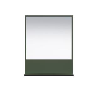 Espejo mural con 1 estante l60 cm - verde y negro