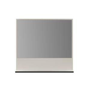 Espejo mural con 1 estante l80 cm - gris y negro