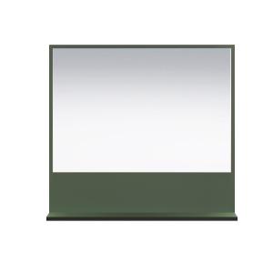 Espejo mural con 1 estante l80 cm - verde y negro