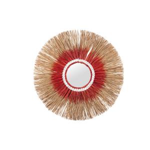 Espejo natural de madera 76x2,5x76cm