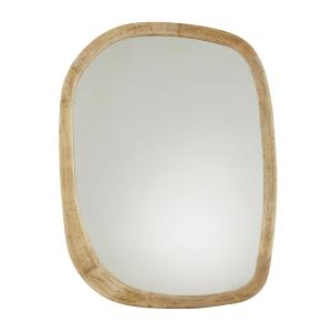 Espejo orgánico de madera de mango, 95x120 cm