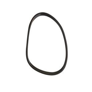 Espejo orgánico de madera de mindi negro 90x60 cm