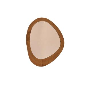 Espejo orgánico de teca maciza 75x60 cm