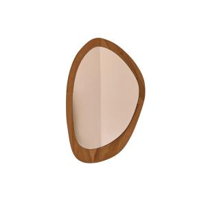 Espejo orgánico de teca maciza 90x60 cm