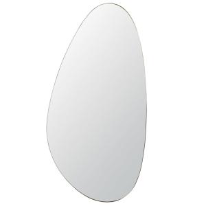 Espejo orgánico en acero dorado, 71x140 cm