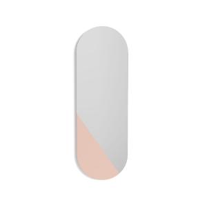 Espejo ovalado de haya rosa 90x30x2 cm